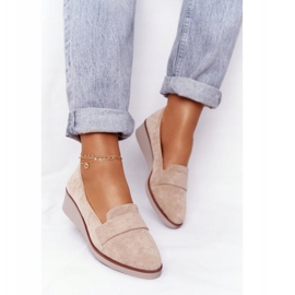 Tyylikkäät kiilakengät Vinceza 10599 Suede Beige 2
