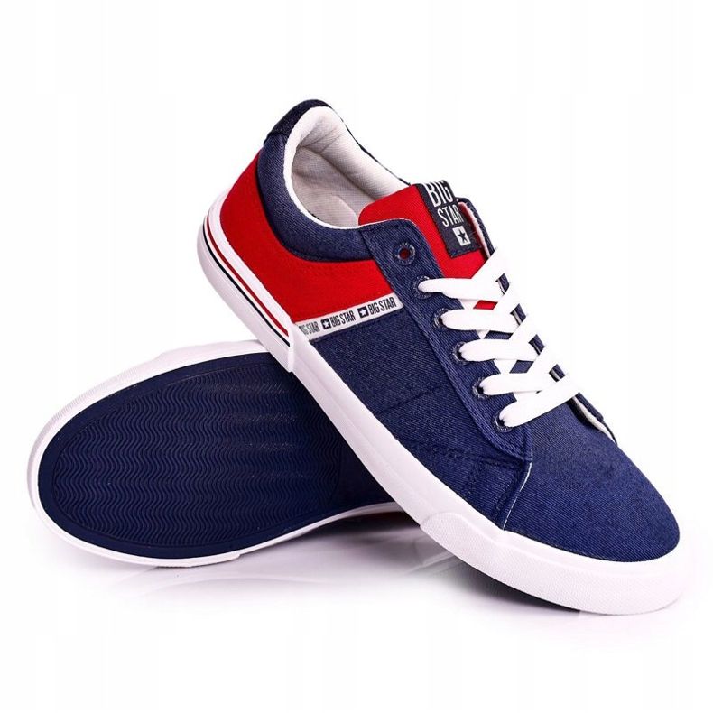 Miesten lenkkarit Big Star FF174137 Navy Blue-Red punainen laivastonsininen 2