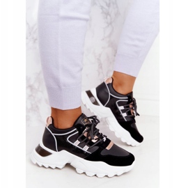 EVE Naisten lenkkarit massiivisella mustalla pohjalla kultainen 2