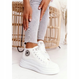 Naisten Korkeat Tennarit Platformissa White Nice Girl valkoinen 2