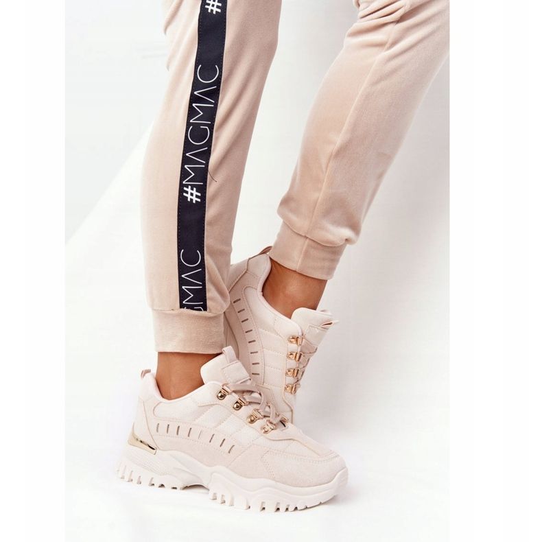 PS1 Naisten beige lenkkarit hyvällä tuulella suurella pohjalla 2