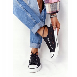 FB2 Naisten mustat pitsiset Candice -lenkkarit 1