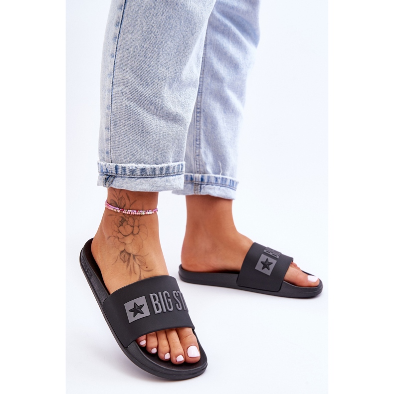 Naisten tossut Big Star FF274A200 Musta väritön 2