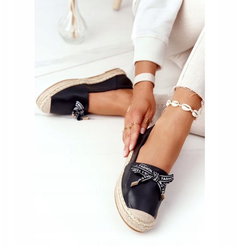 S.Barski Musta S. Barski Espadrilles olki pohjalla 1