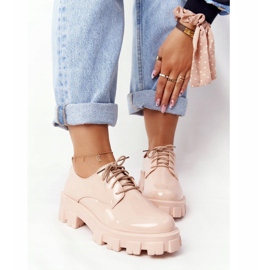 PS1 Naisten oksfordit alastomalla Imogen -alustalla beige vaaleanpunainen 1