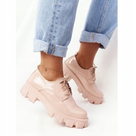 PS1 Naisten oksfordit alastomalla Imogen -alustalla beige vaaleanpunainen 2