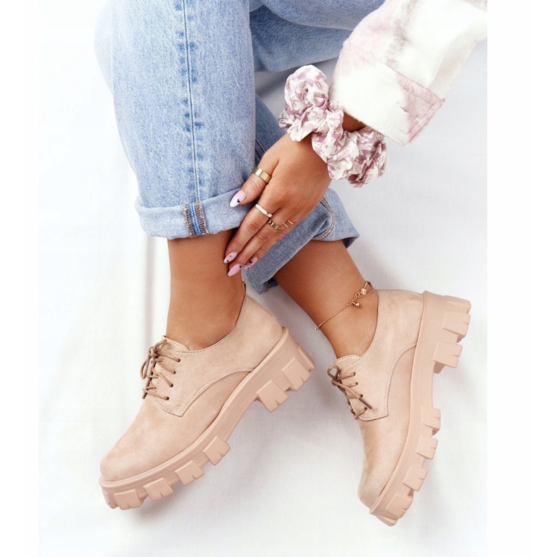 PS1 Naisten Oxfords Mokkanahka Nude Imogen Platform beige vaaleanpunainen 1