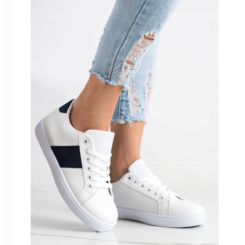 SHELOVET Avoimet lenkkarit Eco -nahkaa valkoinen 2