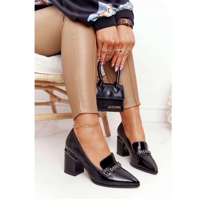 Tyylikkäät pumput baarissa S.Barski Premium Black musta 1