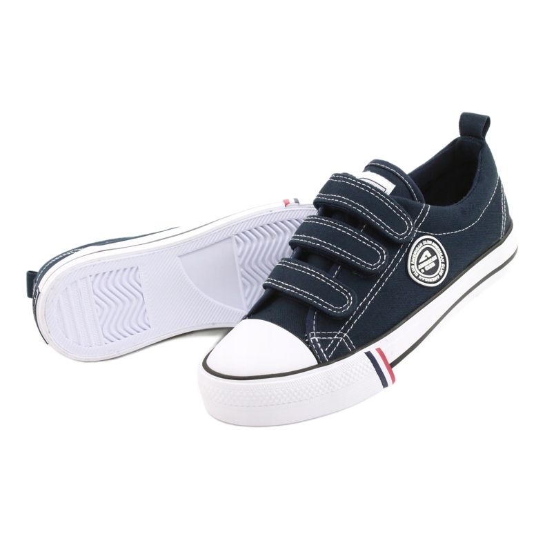 American Club LH31 / 22 tummansiniset velcro tennarit sininen 3