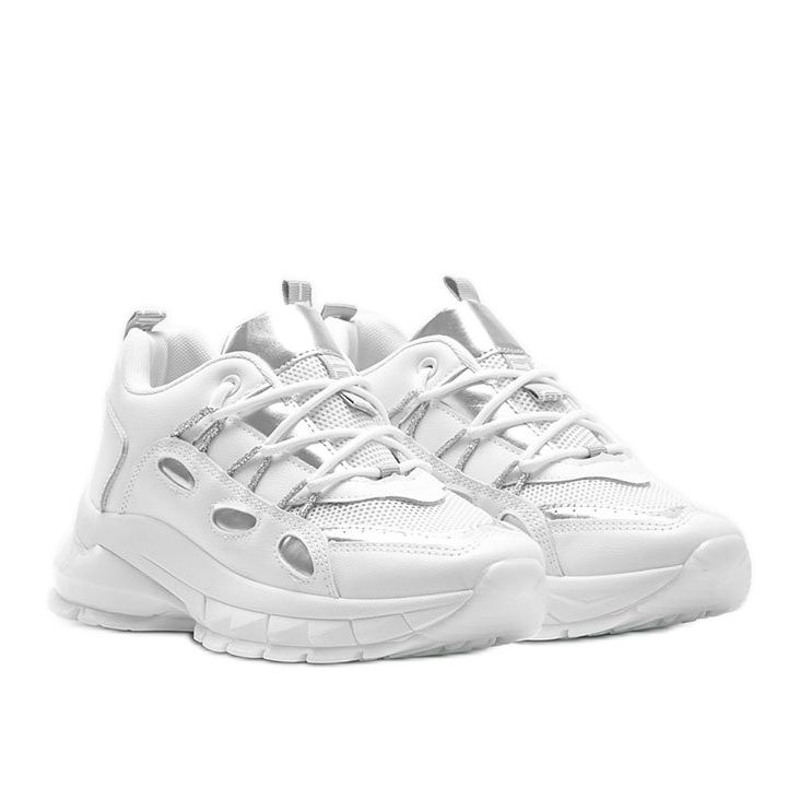 Valkoiset lenkkarit, joissa on hopeiset Guadalupe -insertit valkoinen 1