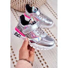 FRROCK Urheilulliset lasten kengät tarranauhalla hopealla Ole onnellinen harmaa 5