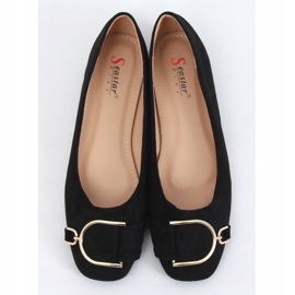 Tyylikkäät mustat naisten ballerinat LK47P Black 1