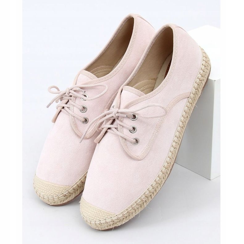 Naisten beige espadrillit 77-196 Nude 1