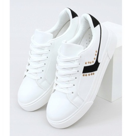 Valkoiset naisten lenkkarit 1063 musta valkoinen 1