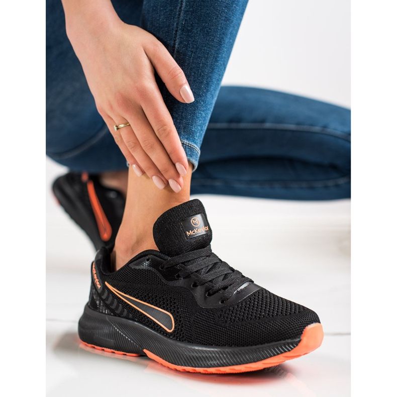Mckeylor Nauhalliset urheilukengät musta oranssi 2