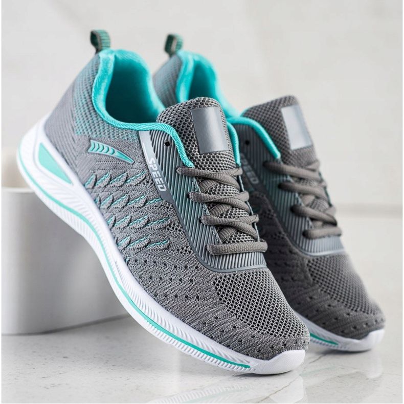 Bona Running Speed ​​-urheilukengät harmaa vihreä 1