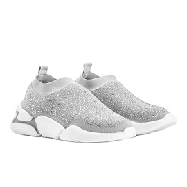 Eva hopeiset liukastettavat urheilukengät hopea 1