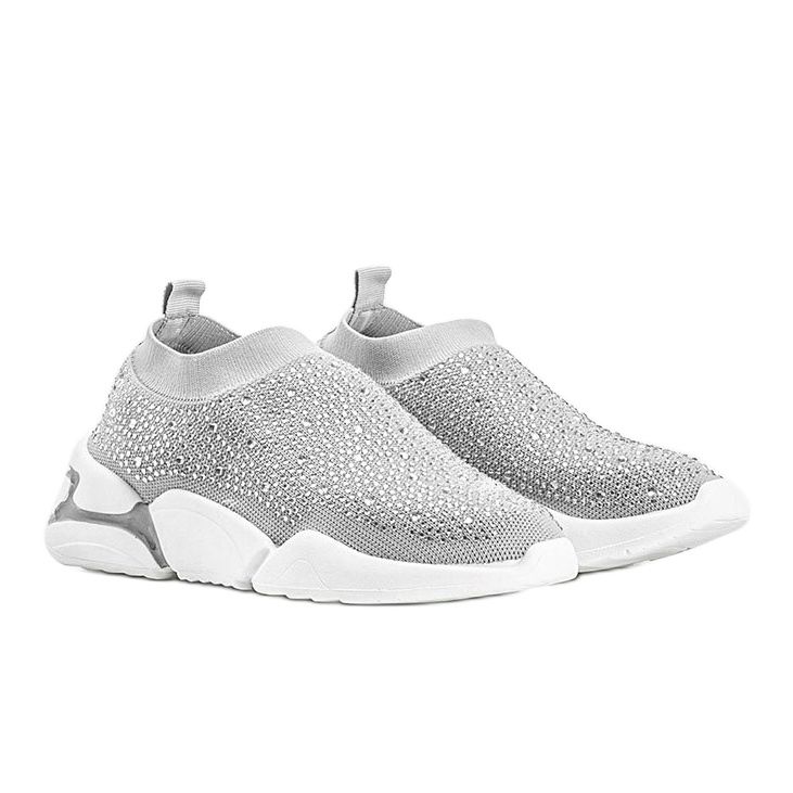 Eva hopeiset liukastettavat urheilukengät hopea 1