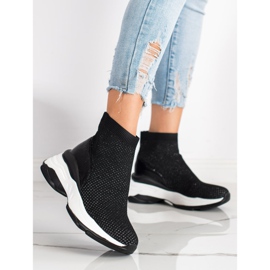 SHELOVET Korkeat tekstiilikengät musta 1