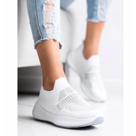 Renda Valkoiset kengät kristallilla valkoinen 2