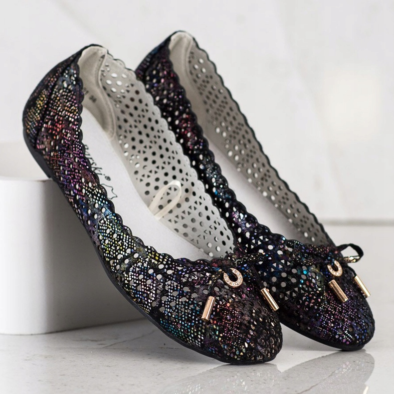 S. BARSKI Tyylikkäät, avoimet ballerinat monivärinen 1