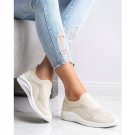 Ideal Shoes Beige Urheilu Slipons ruskea 2