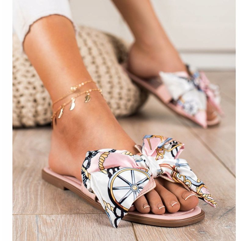 Seastar Tyylikkäät tossut koristeellisella jousella vaaleanpunainen 1