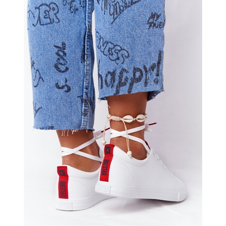 Naisten tennarit nauhalla Big Star DD274685 Valkoinen 1