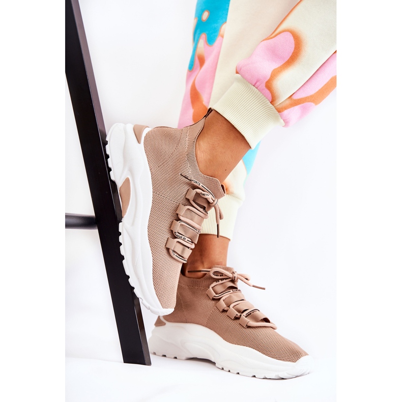 Naisten urheilusukat Beige KeSports 2