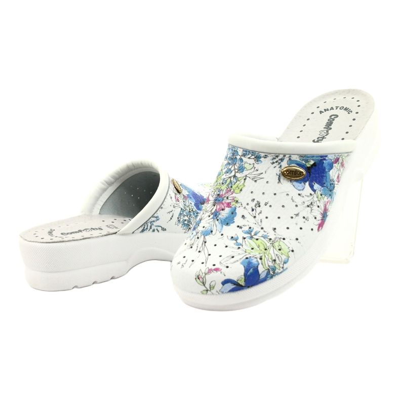 Valkoiset Comfooty Alessia varvastossut valkoinen monivärinen 3