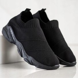 SHELOVET Mukavat Slip-On-kengät musta 1