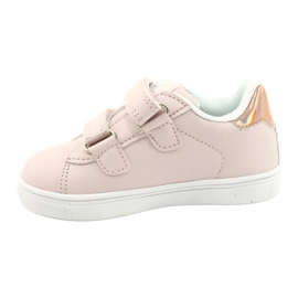 American Club Flowers ES22 / 21 Powder Pink Velcro -kengät vaaleanpunainen kultainen 1