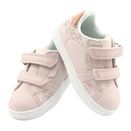American Club Flowers ES22 / 21 Powder Pink Velcro -kengät vaaleanpunainen kultainen 4