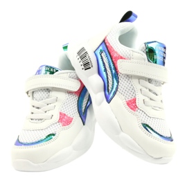 American Club Muodikkaat halografiset urheilukengät ES23/21 Valkoinen 4