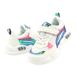 American Club Muodikkaat halografiset urheilukengät ES23/21 Valkoinen 3