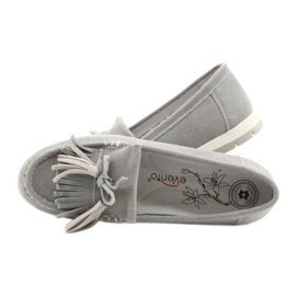 Evento Naisten Loaferit, Mokkanahka ja hapsut, Harmaa Batist 4