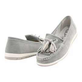 Evento Naisten Loaferit, Mokkanahka ja hapsut, Harmaa Batist 2