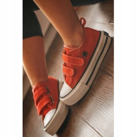 Lasten matalat lenkkarit tarranauhalla Big Star HH374098 Punainen 2