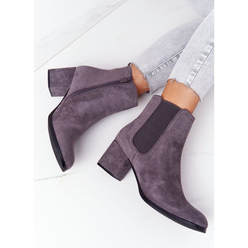 PJ1 Naisten lämpimät saappaat Jodhpur -saappaat Harmaa Juliette 1