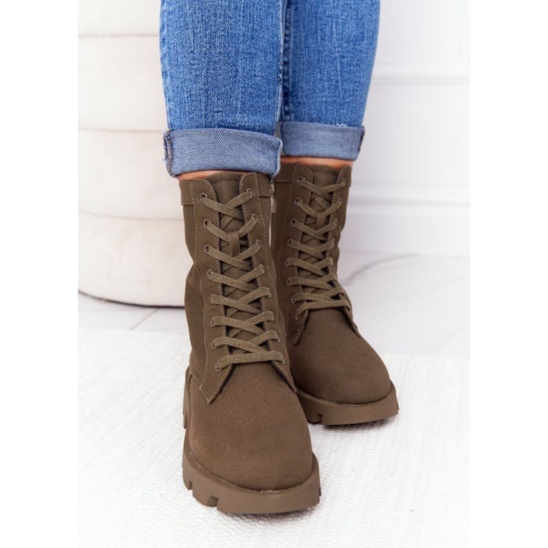 Naisten vihreät Haley -työkengät 1