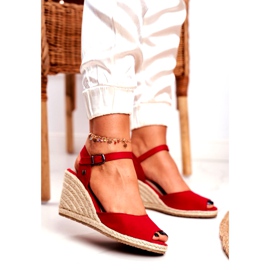Naisten sandaalit Espadrilles Big Star Red DD274A213 punainen 1