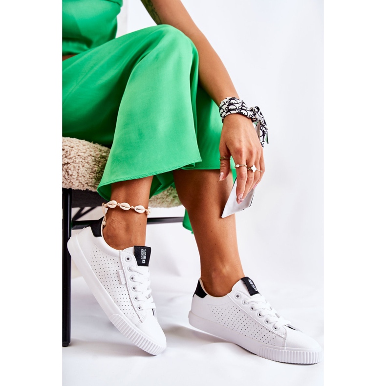 Naisten nahkakengät Big Star HH274071 Valkoinen ja musta 2