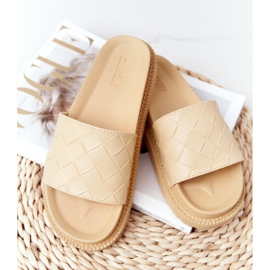 Naisten tossut Big Star HH274689 keltaisella alustalla keltainen 1