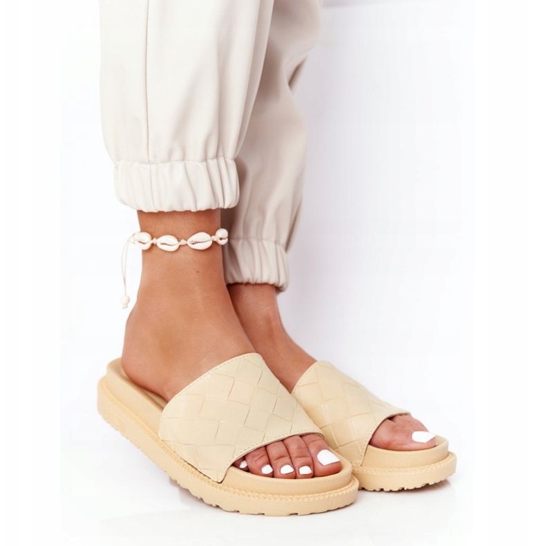 Naisten tossut Big Star HH274689 keltaisella alustalla keltainen 2