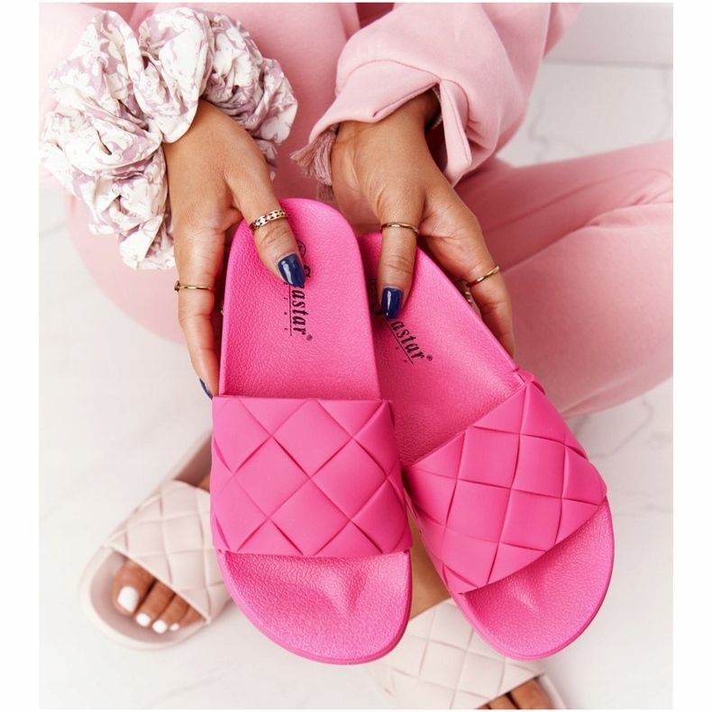 PS1 Naisten kumitossut Fuchsia Let's Swim vaaleanpunainen 2