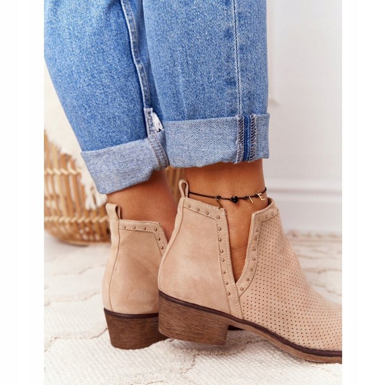 PS1 Avoimet saappaat, joissa on leikkaukset Beige Clever ruskea 1