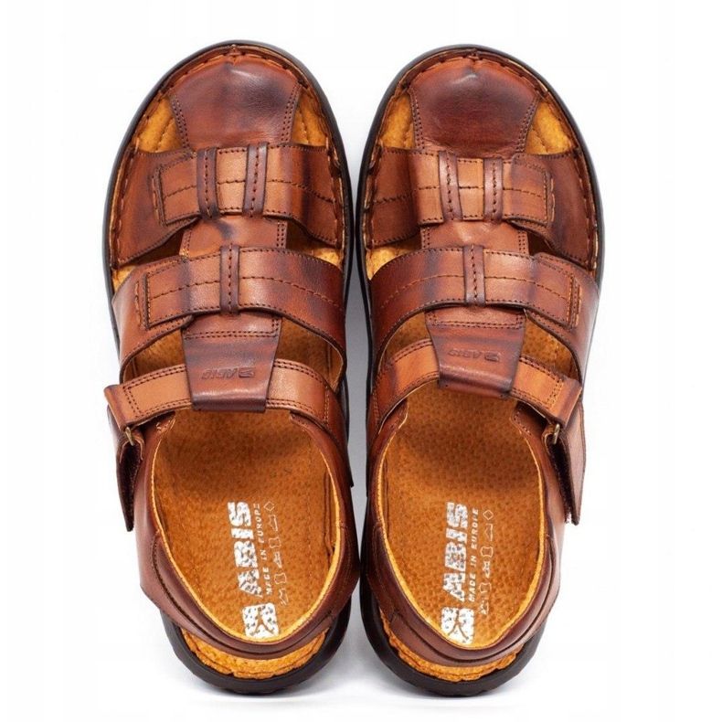 ABIS Miesten nahkaiset sandaalit 4557 ruskea 4