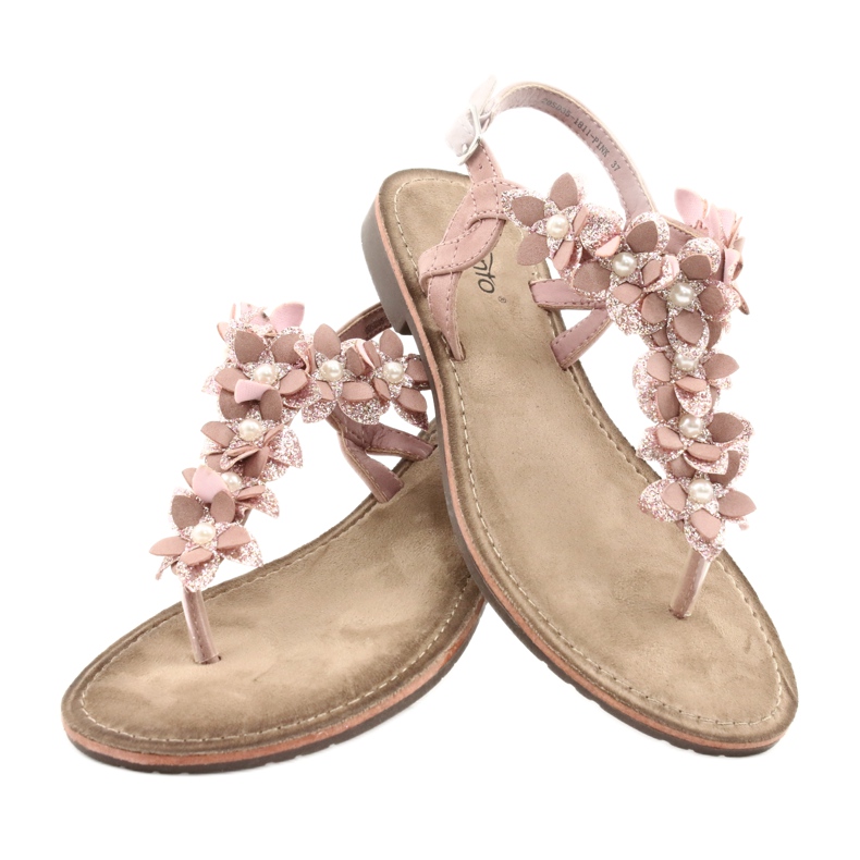 Evento Naisten sandaalit helmillä 20SD35-1811 vaaleanpunainen 2