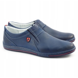 Polbut Miesten Brogues Leather 362 Navy Blue tummansininen 2